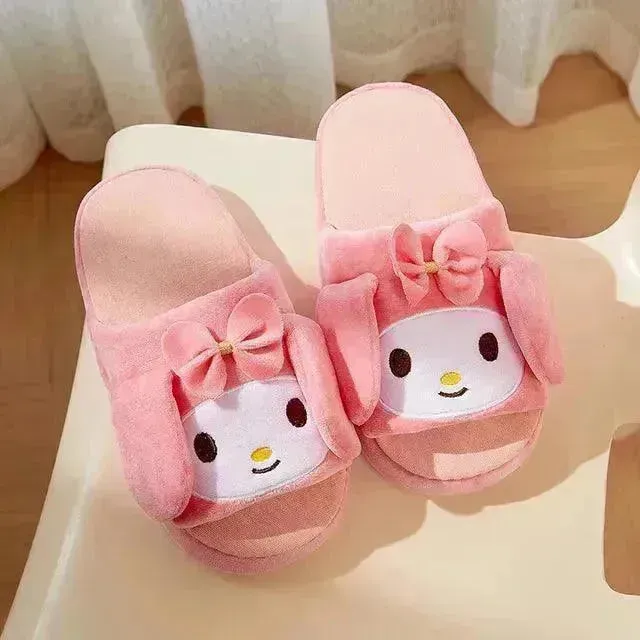 Sanrio Kuromi Cinnamoroll Plush Indoor Slippers