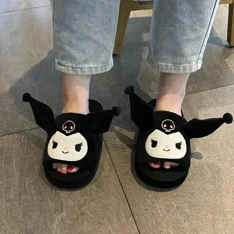 Sanrio Kuromi Cinnamoroll Plush Indoor Slippers