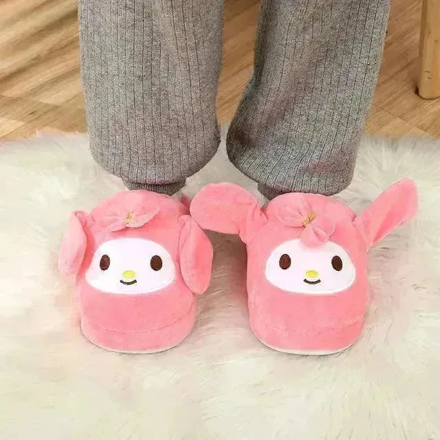 Sanrio Kuromi Cinnamoroll Plush Indoor Slippers
