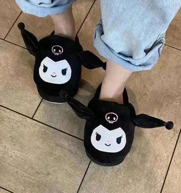 Sanrio Kuromi Cinnamoroll Plush Indoor Slippers