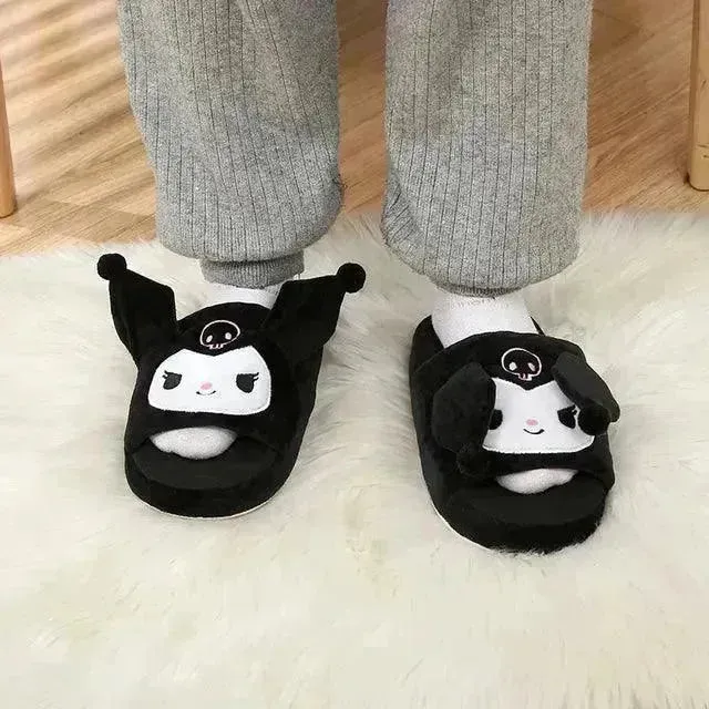 Sanrio Kuromi Cinnamoroll Plush Indoor Slippers