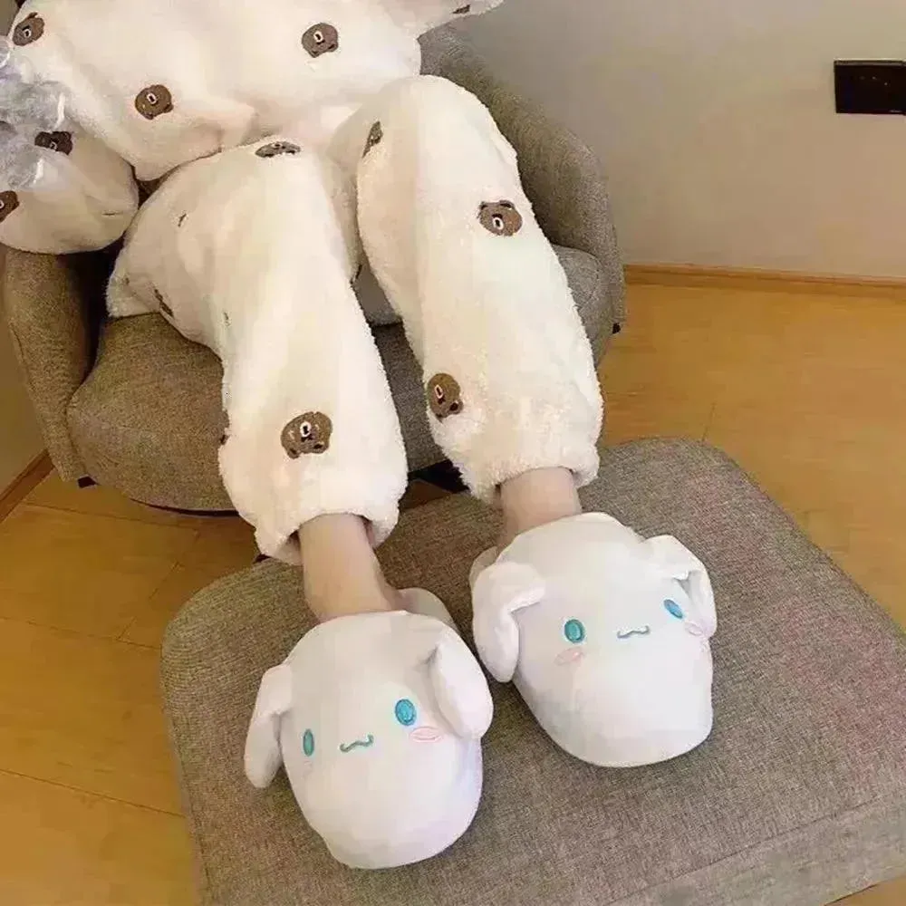 Sanrio Kuromi Cinnamoroll Plush Indoor Slippers