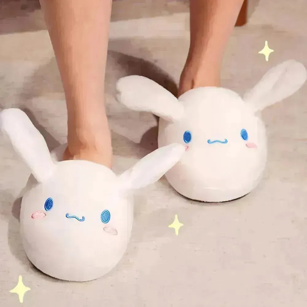 Sanrio Kuromi Cinnamoroll Plush Indoor Slippers