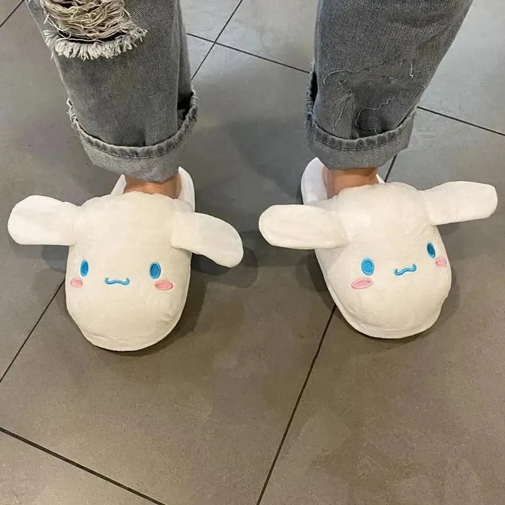 Sanrio Kuromi Cinnamoroll Plush Indoor Slippers
