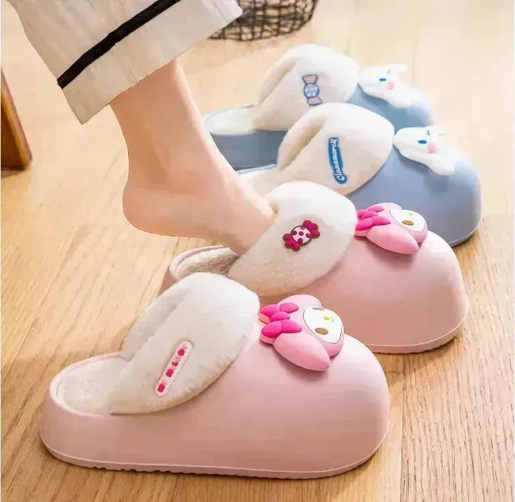 Sanrio Plush Thick-soled Slippers