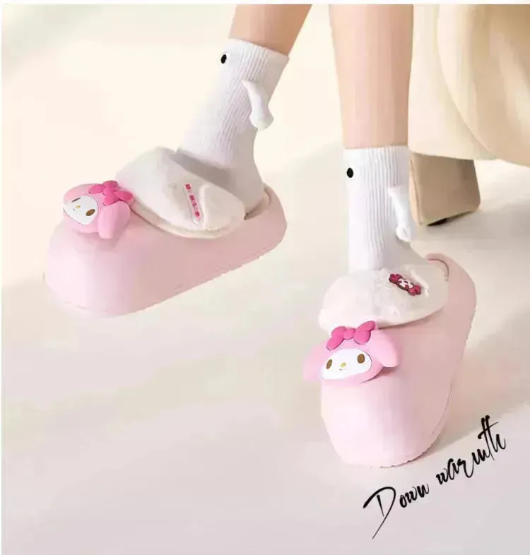 Sanrio Plush Thick-soled Slippers