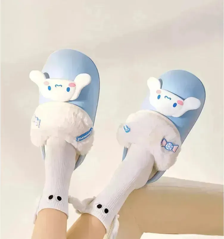 Sanrio Plush Thick-soled Slippers