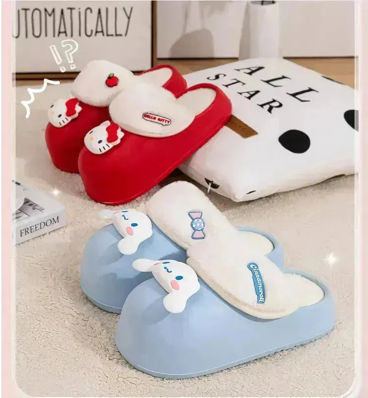 Sanrio Plush Thick-soled Slippers
