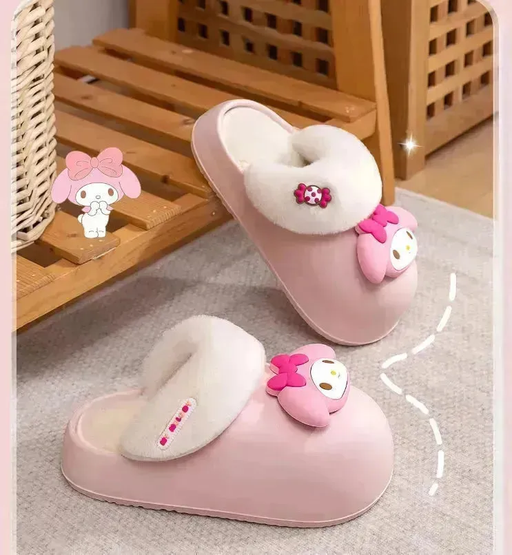 Sanrio Plush Thick-soled Slippers