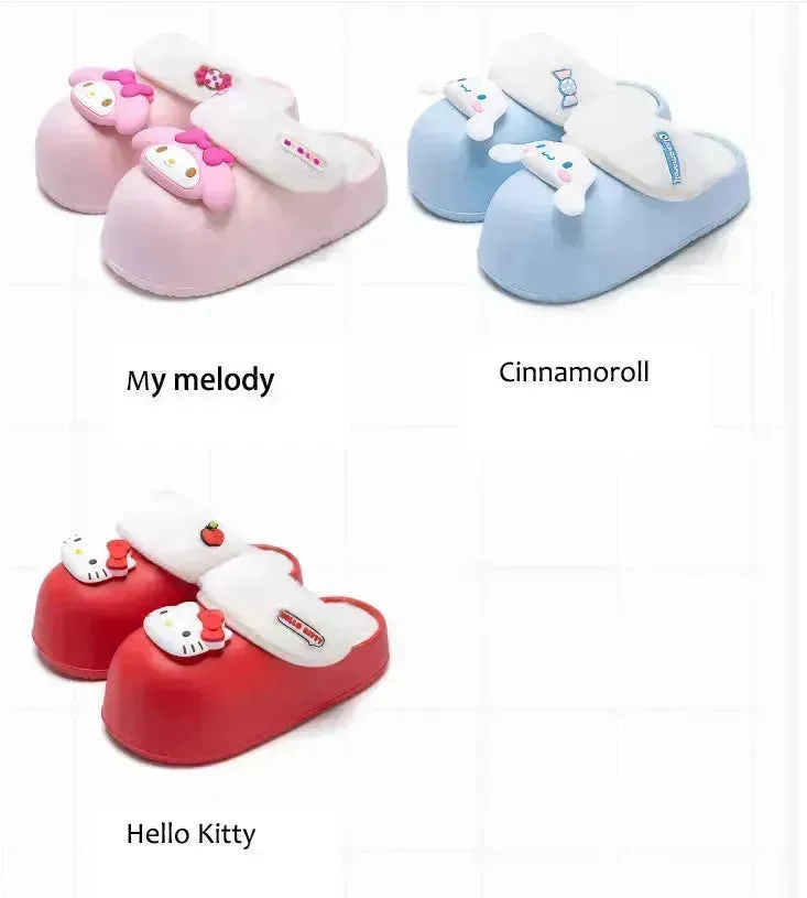 Sanrio Plush Thick-soled Slippers