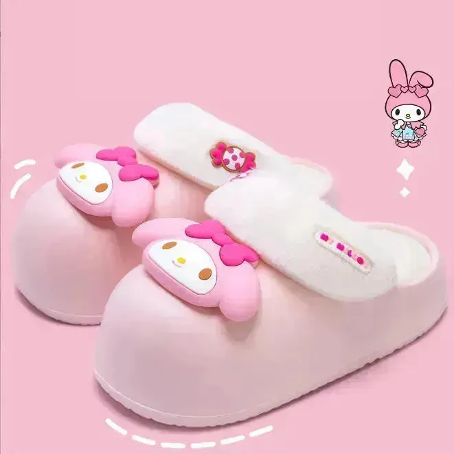 Sanrio Plush Thick-soled Slippers