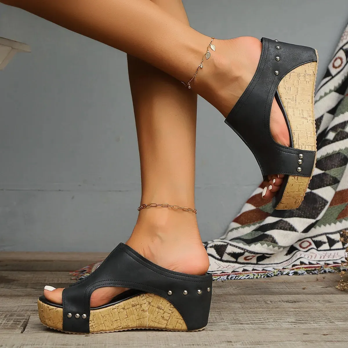 Savannah Cork Wedges