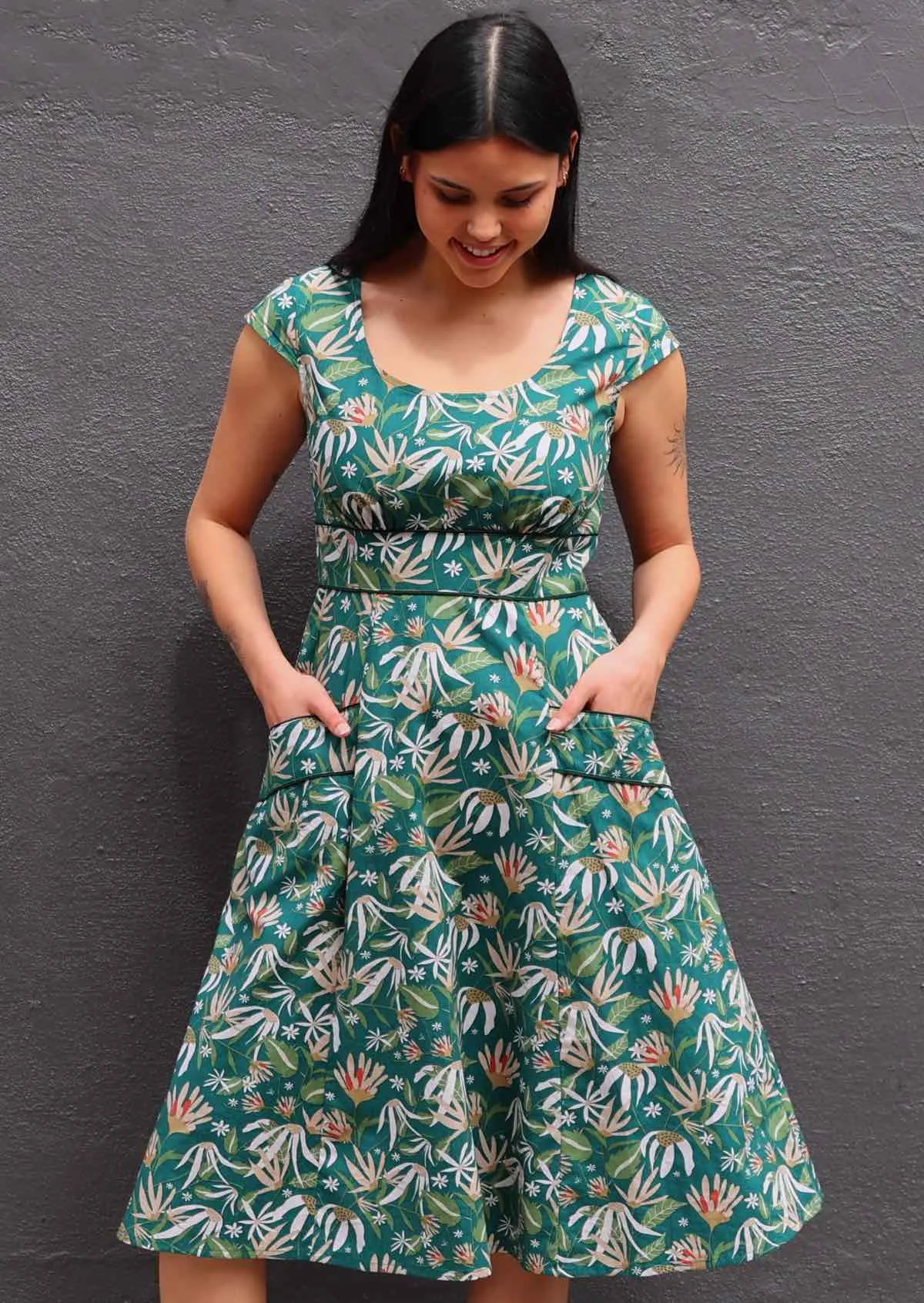 Scarlett Dress Flannel Flower