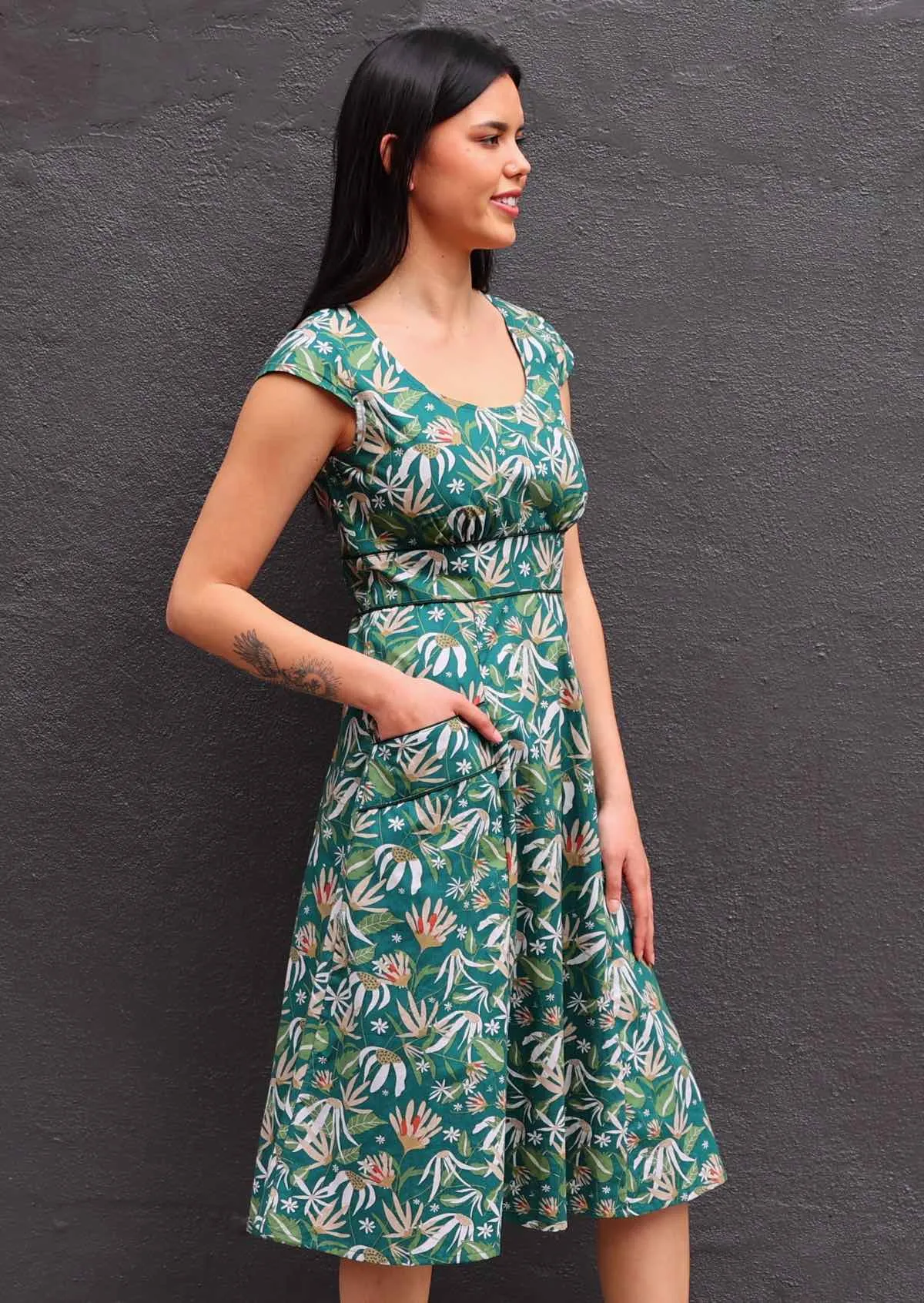 Scarlett Dress Flannel Flower