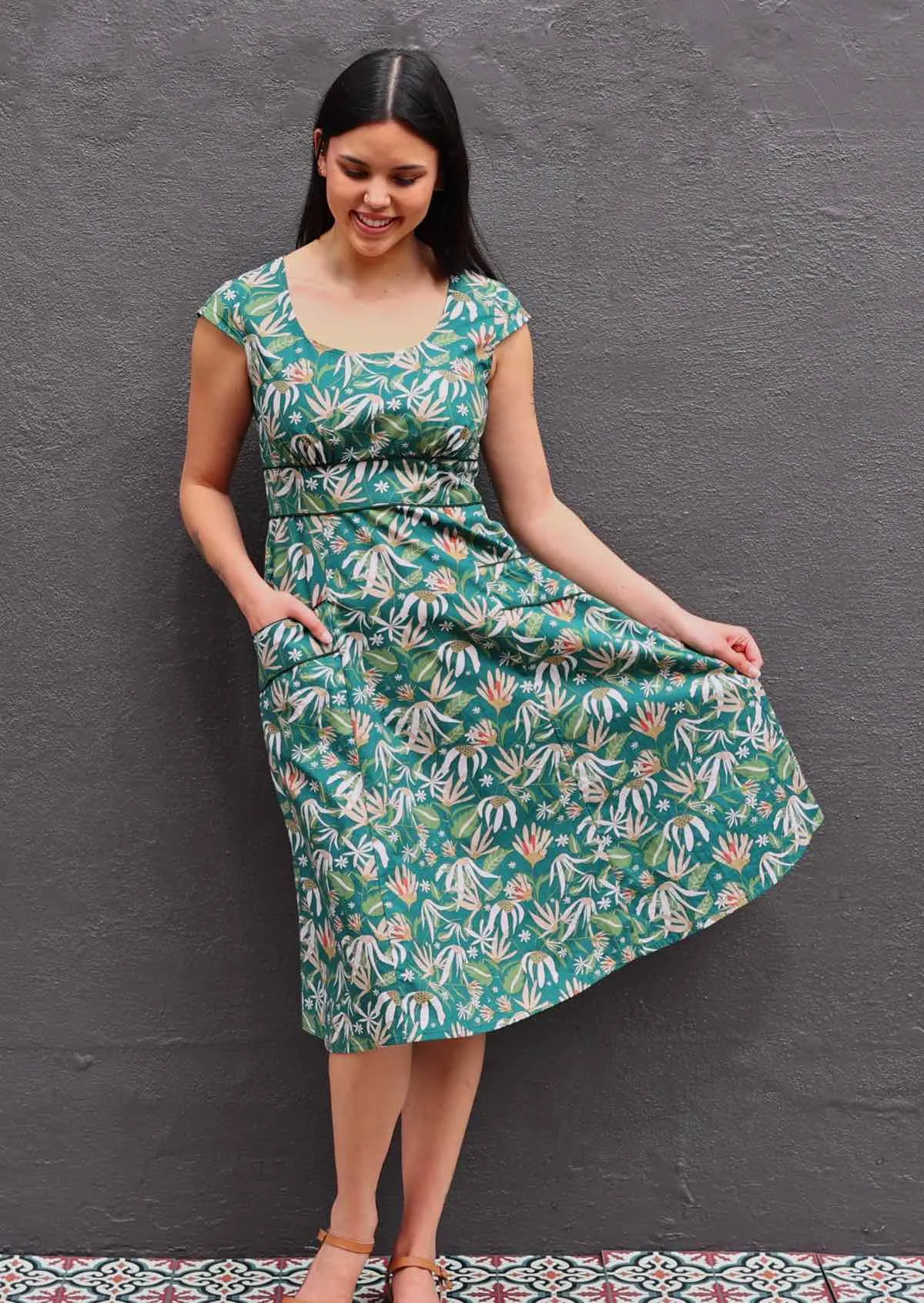 Scarlett Dress Flannel Flower