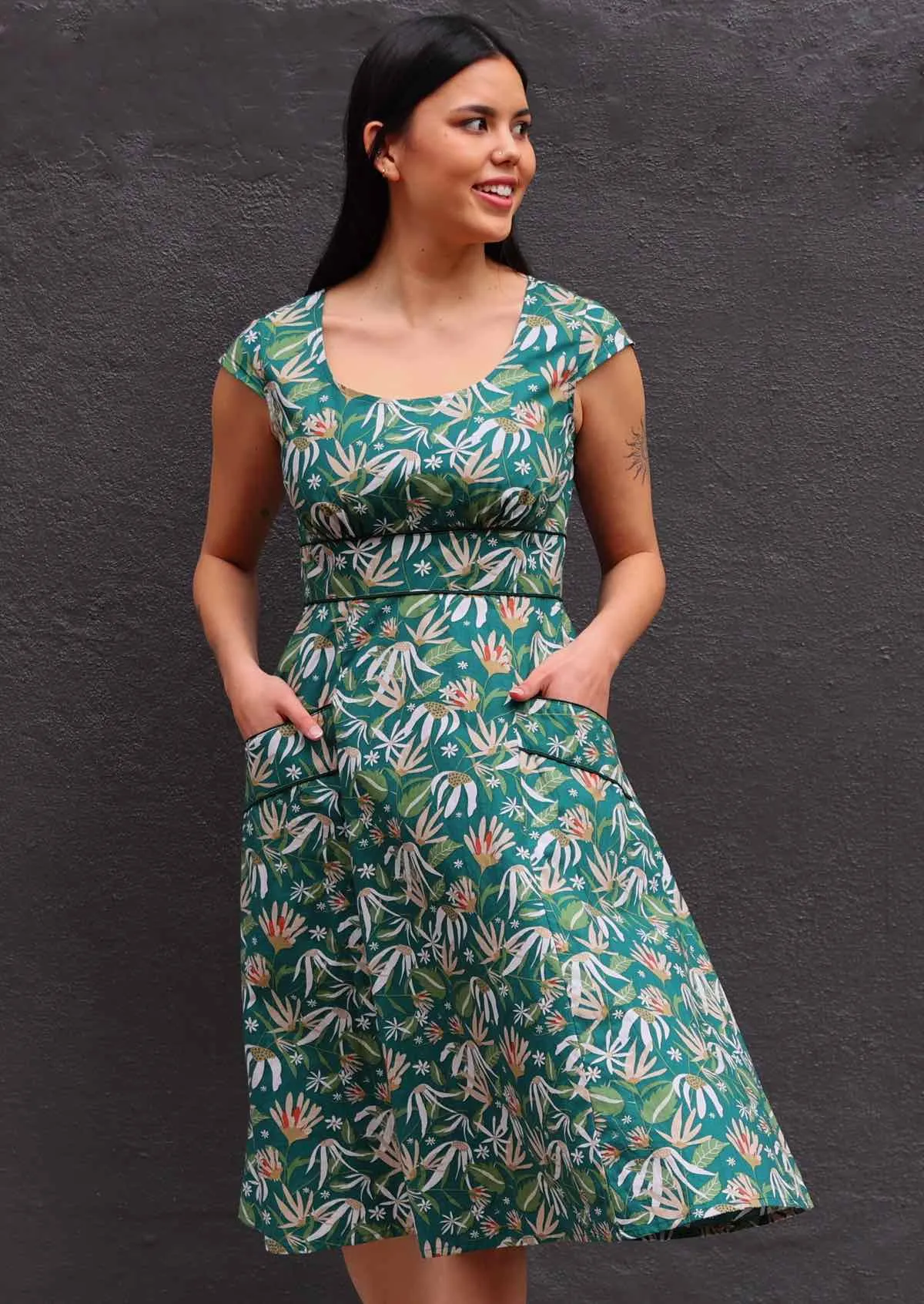 Scarlett Dress Flannel Flower
