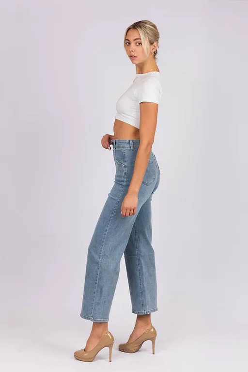 Shayne Flare Wide Leg Jean - Blue Wash