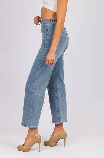 Shayne Flare Wide Leg Jean - Blue Wash