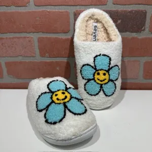 Slipper - Daisy - Blue