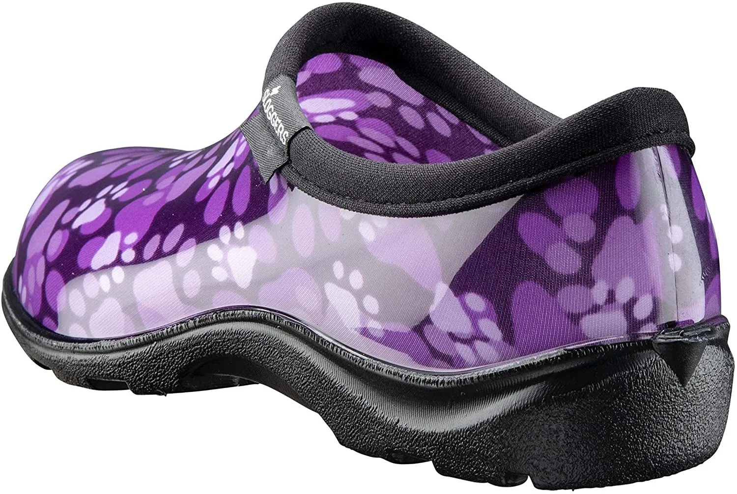Sloggers Women's Waterproof Rain and Garden Shoe with Comfort Insole, Purple Paw Print, Size 7, Style 5114QP07