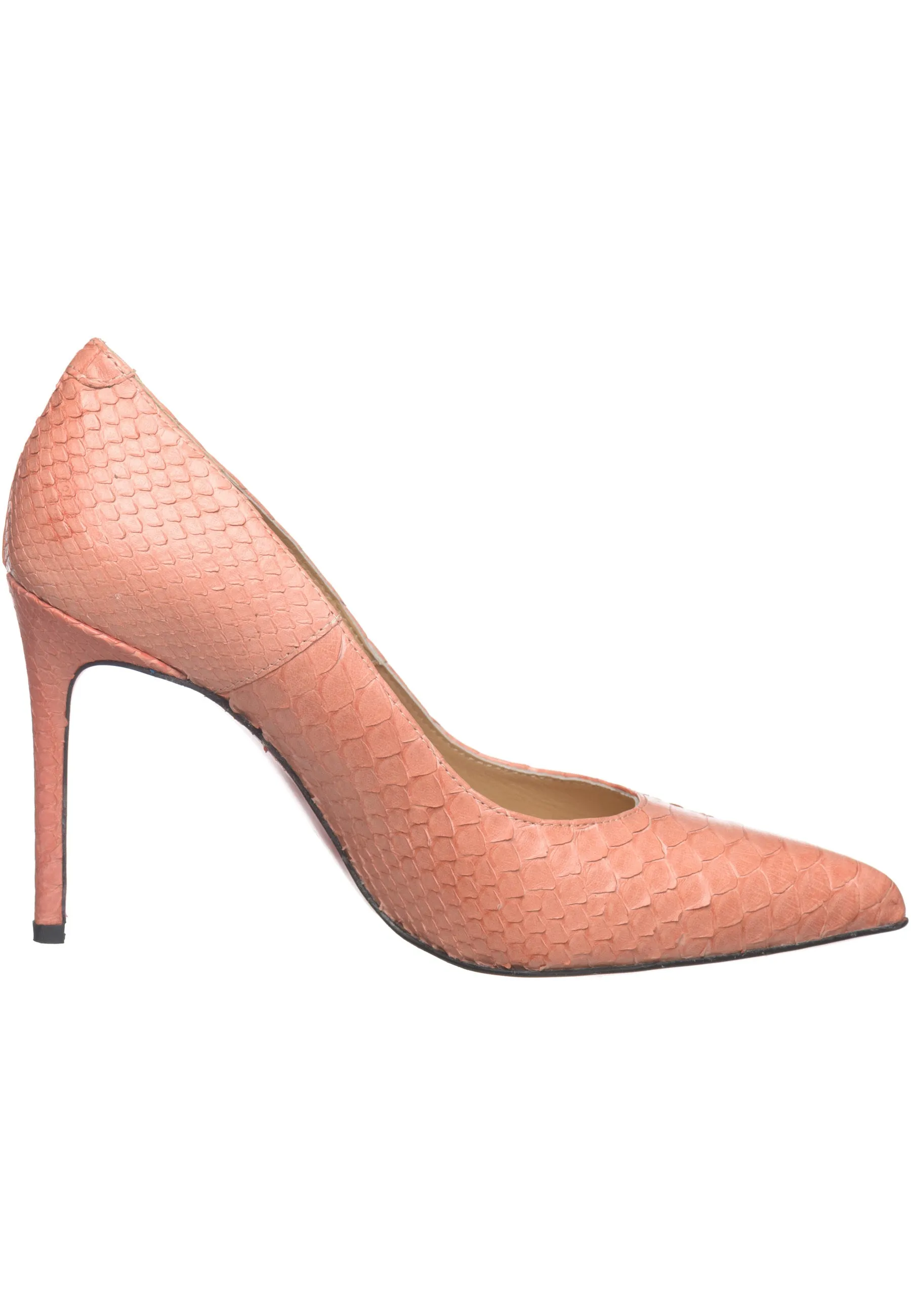 Snake Leather Stiletto Pumps