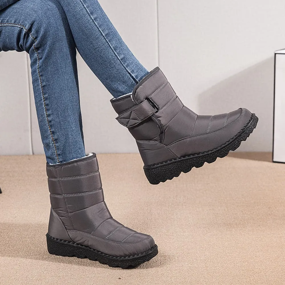 Snow Boots Winter Warm Plush Shoes Women Waterproof Low Heels Platform Ankle Boots Female Shoes