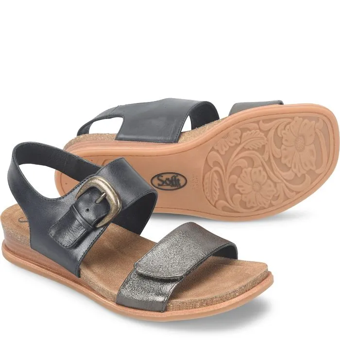 Sofft Women's Peggie Sandal - Black/Dark Pewter