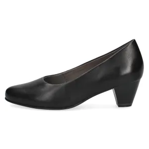Sophisticated Statement Black Leather Pumps