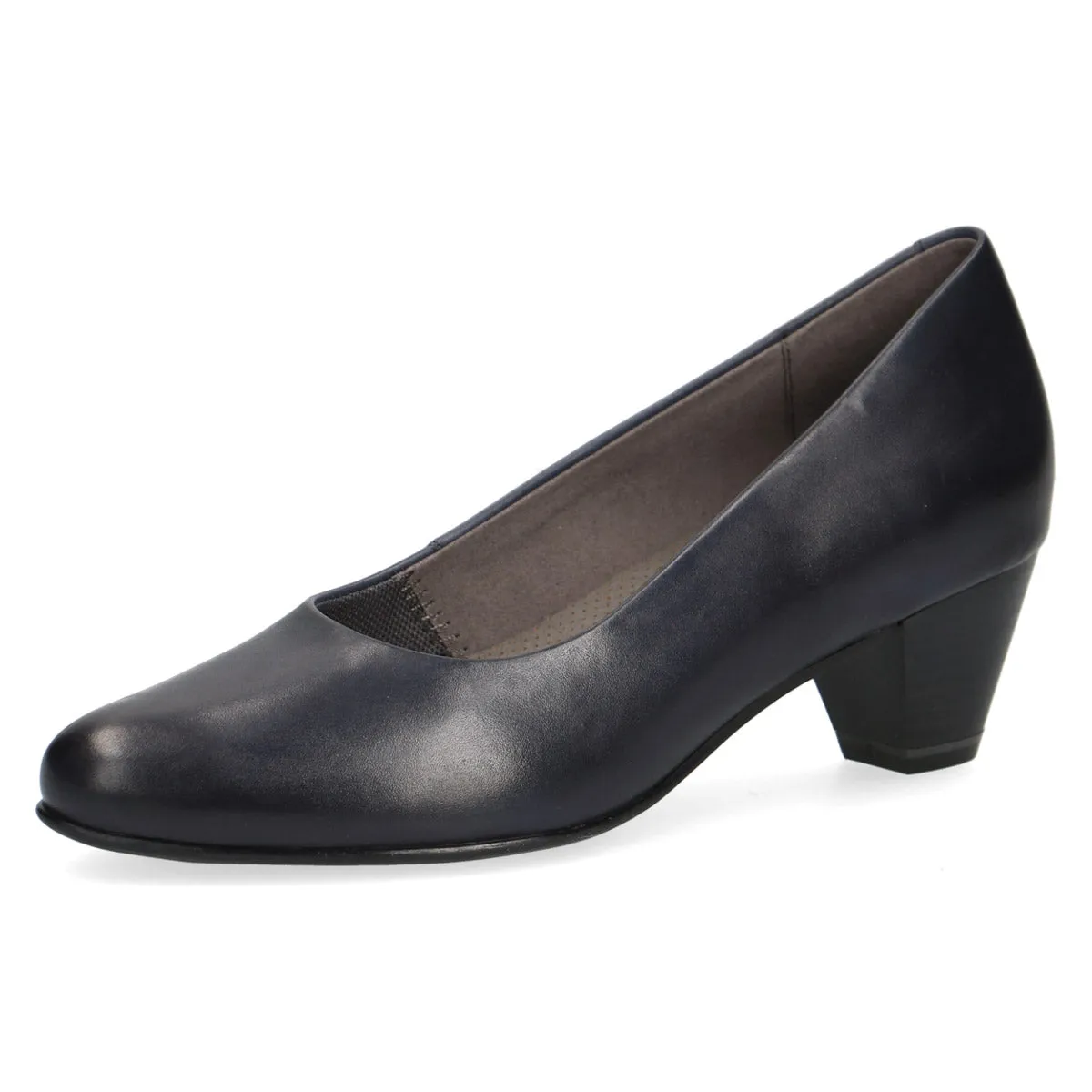 Sophisticated Statement Navy Leather Pumps