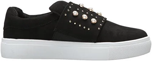 STEVEN by Steve Madden Women's Deylin Sneaker, Black, 7.5 Medium US