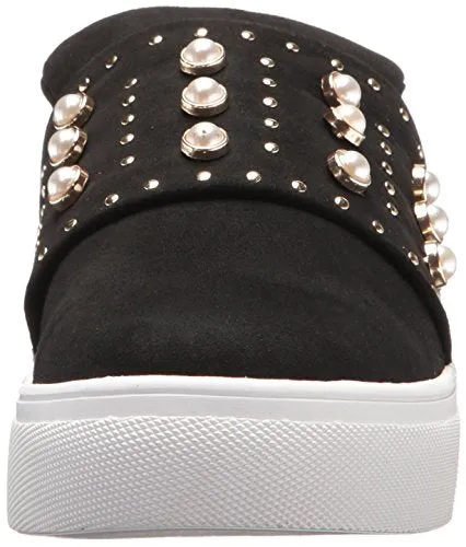 STEVEN by Steve Madden Women's Deylin Sneaker, Black, 7.5 Medium US