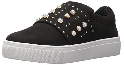 STEVEN by Steve Madden Women's Deylin Sneaker, Black, 7.5 Medium US