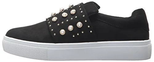 STEVEN by Steve Madden Women's Deylin Sneaker, Black, 7.5 Medium US