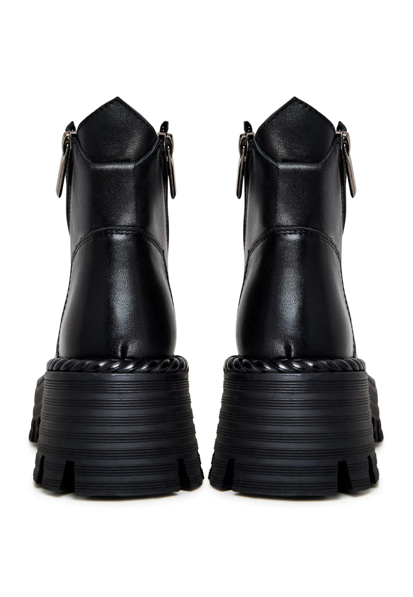 Stylish Lace-up Ankle Boots - Black