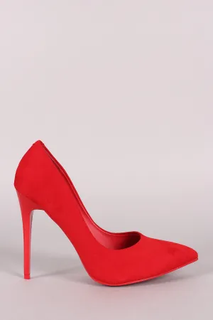 Suede Pointy Toe Stiletto Pump