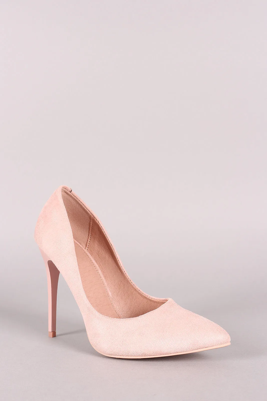 Suede Pointy Toe Stiletto Pump