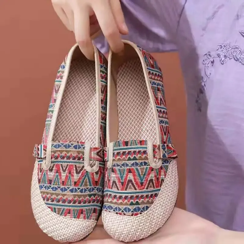 Summer Ladies Casual Comfort Bohemian Slip On Lazy Shoes for Womens