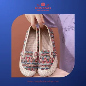 Summer Ladies Casual Comfort Bohemian Slip On Lazy Shoes for Womens