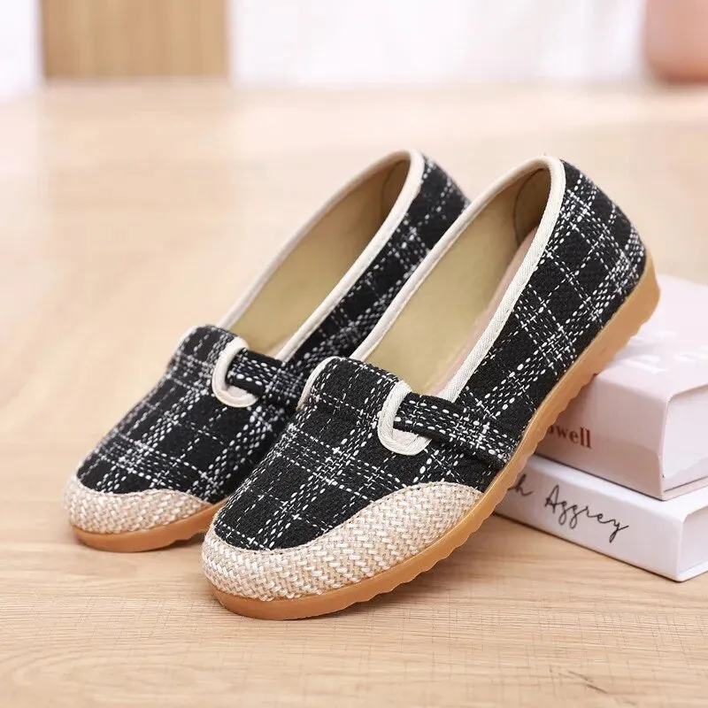 Summer Ladies Casual Comfort Bohemian Slip On Lazy Shoes for Womens