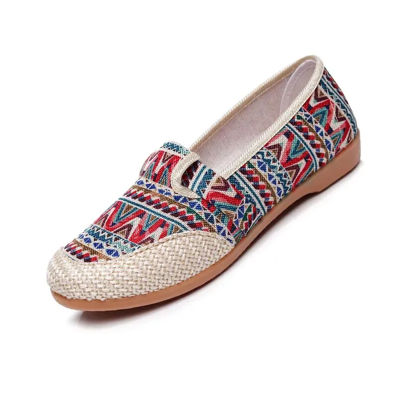 Summer Ladies Casual Comfort Bohemian Slip On Lazy Shoes for Womens