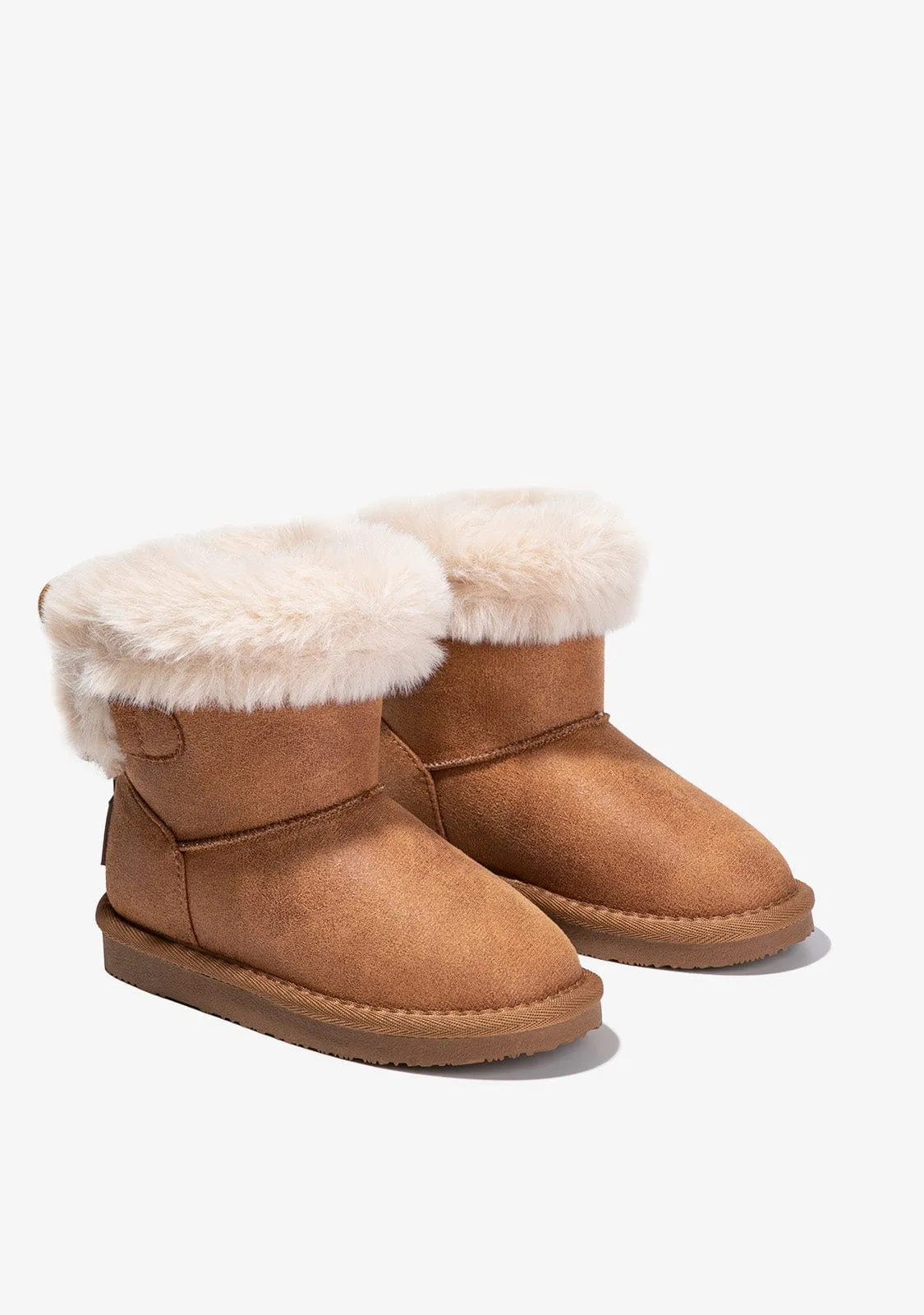 Tan Beads Fur Australian Boots