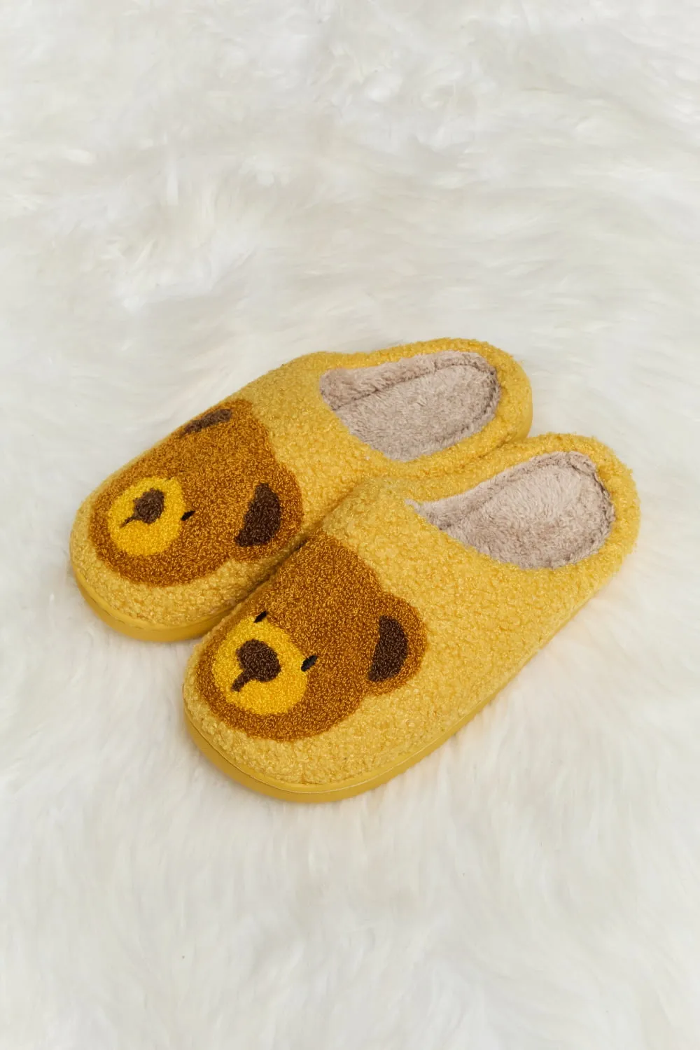Teddy Bear Plush Slide Slippers