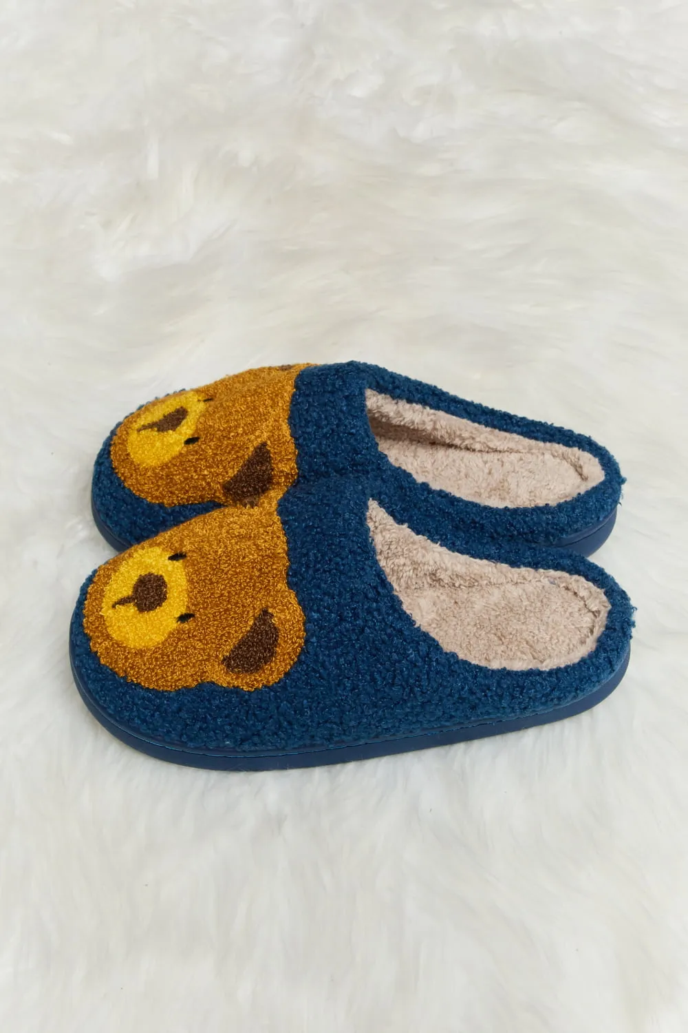 Teddy Bear Plush Slide Slippers
