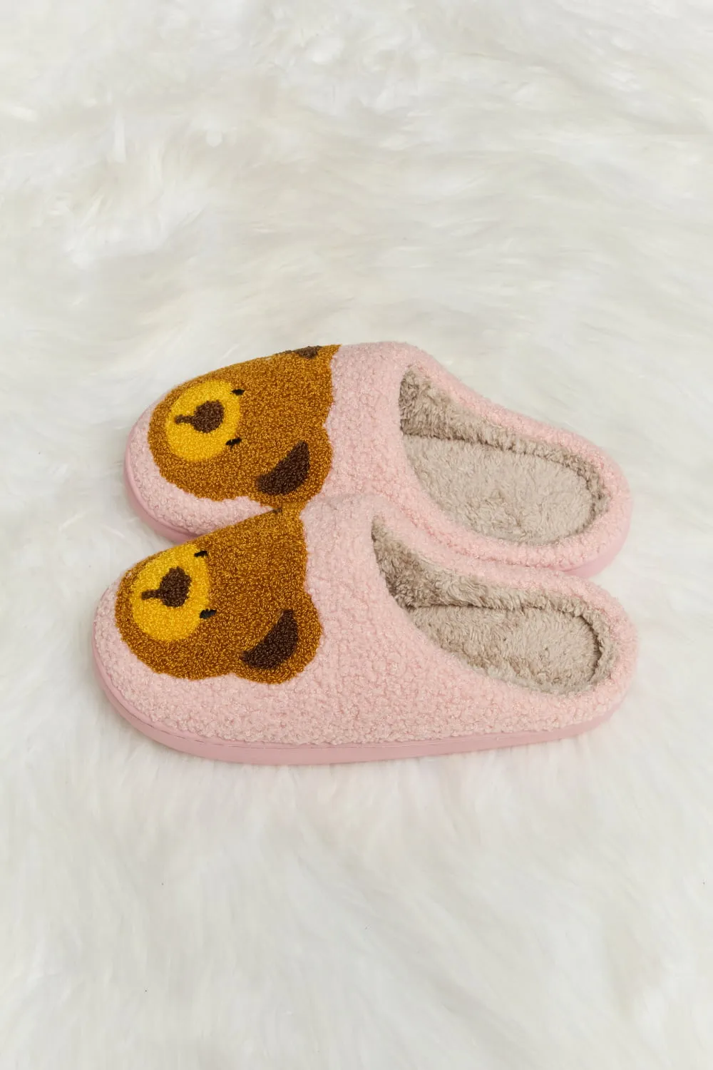 Teddy Bear Plush Slide Slippers