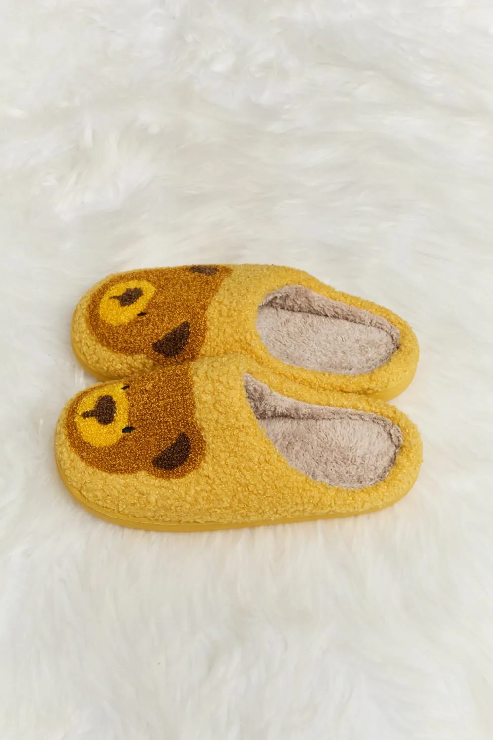 Teddy Bear Plush Slide Slippers