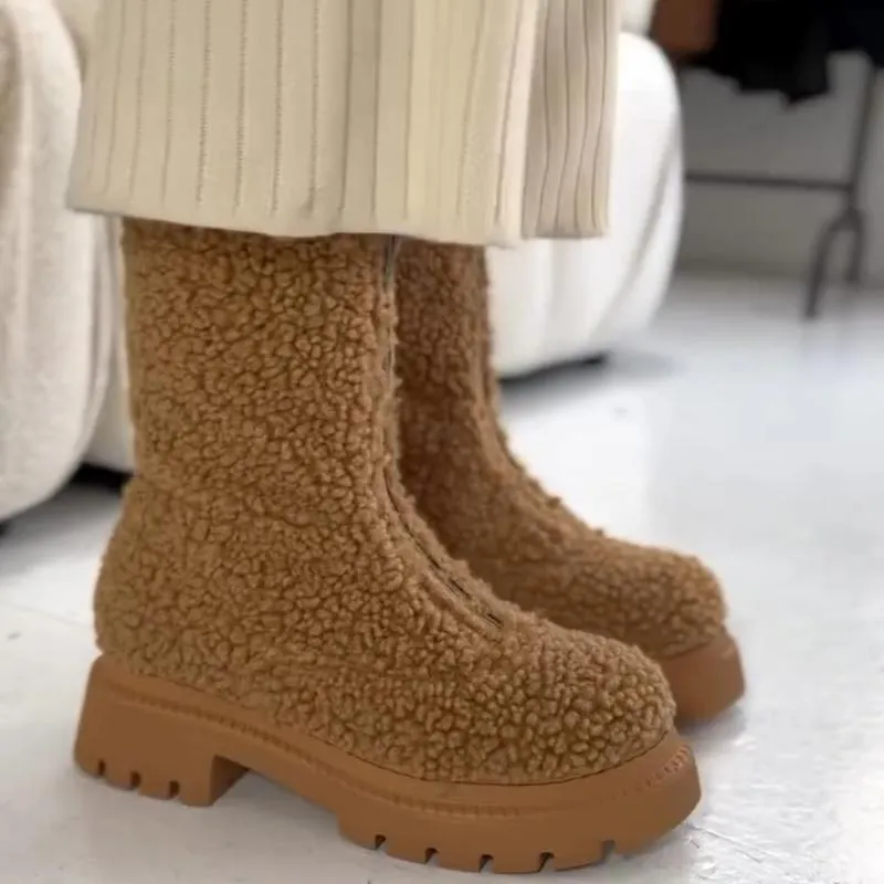 Thick Sole Warm Ankle Boots