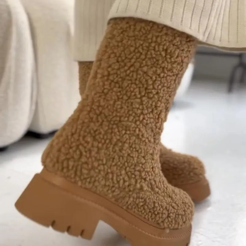 Thick Sole Warm Ankle Boots