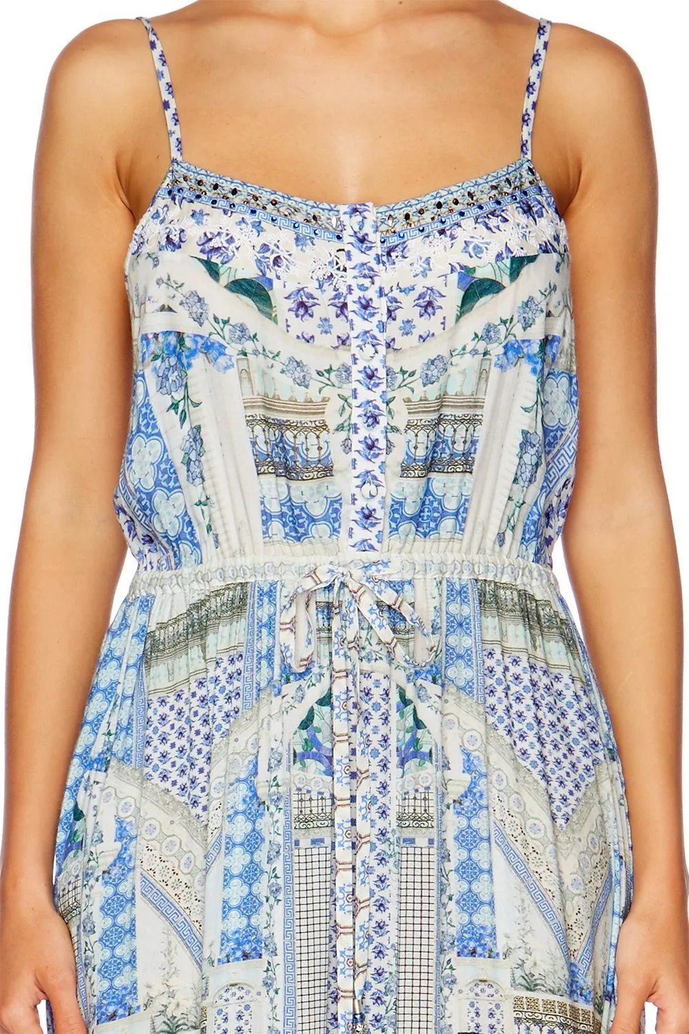TIERED FRILL HEM LONG DRESS SALVADOR SUMMER