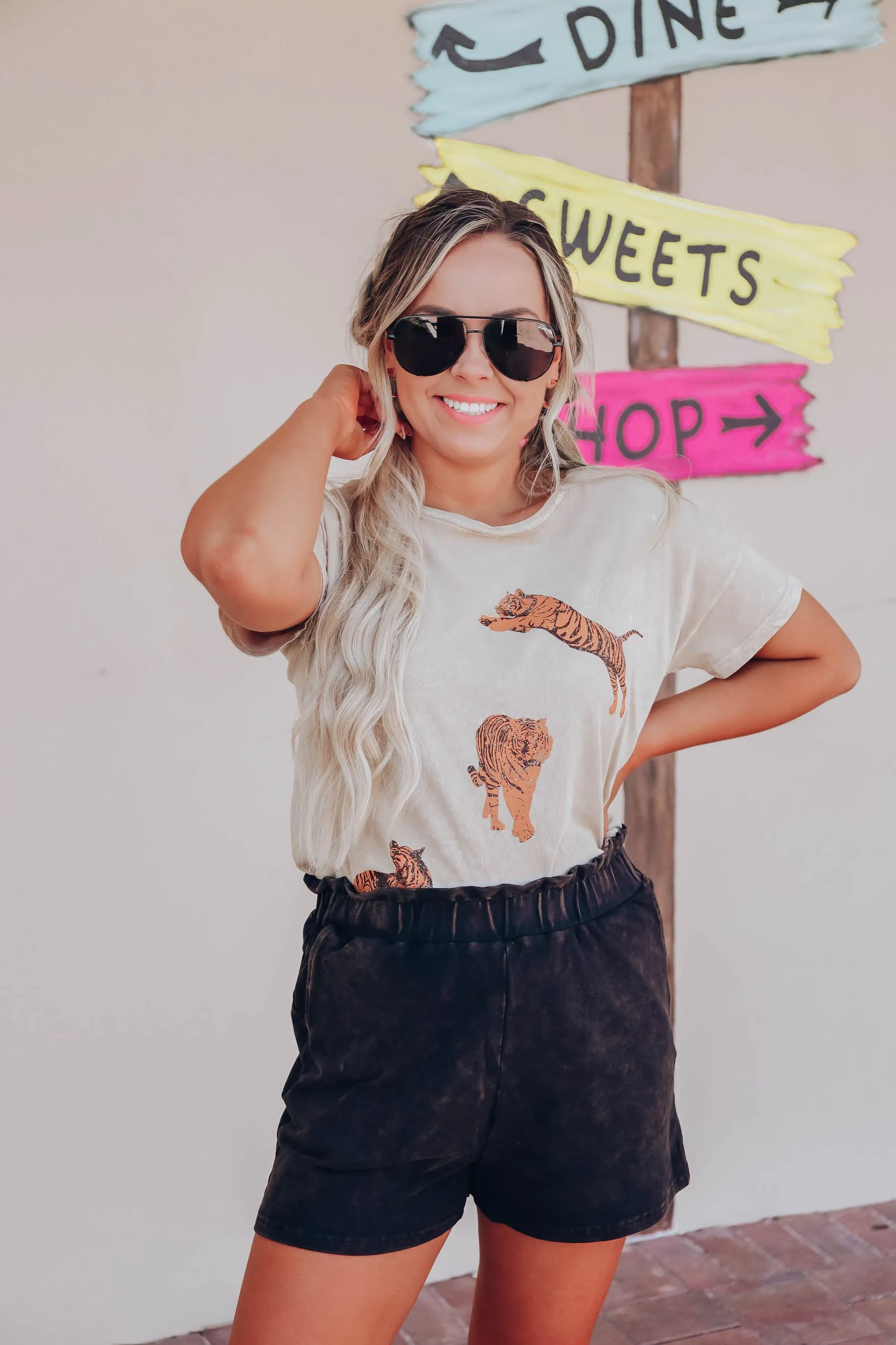 Tiger Mineral Wash Graphic Tee