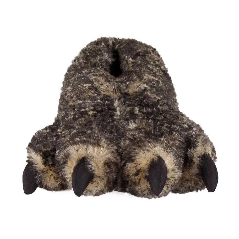 Timber Wolf Paw Slippers